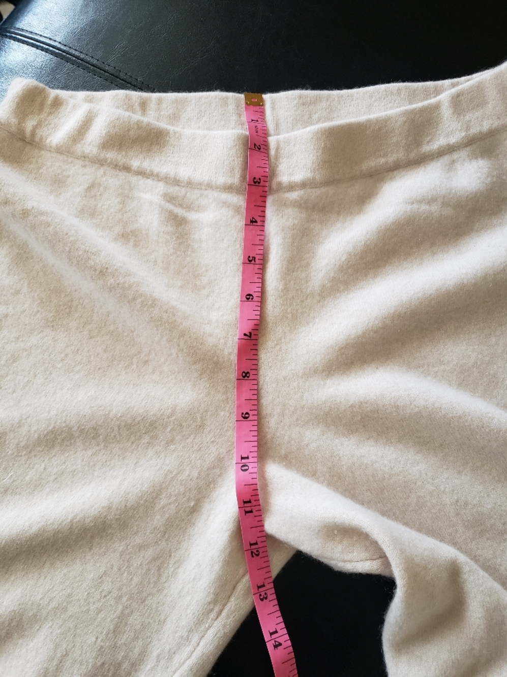 Saks Fifth Avenue 100% Cashmere Wide-Leg Knit Pants in Cream - Picture 13 of 16